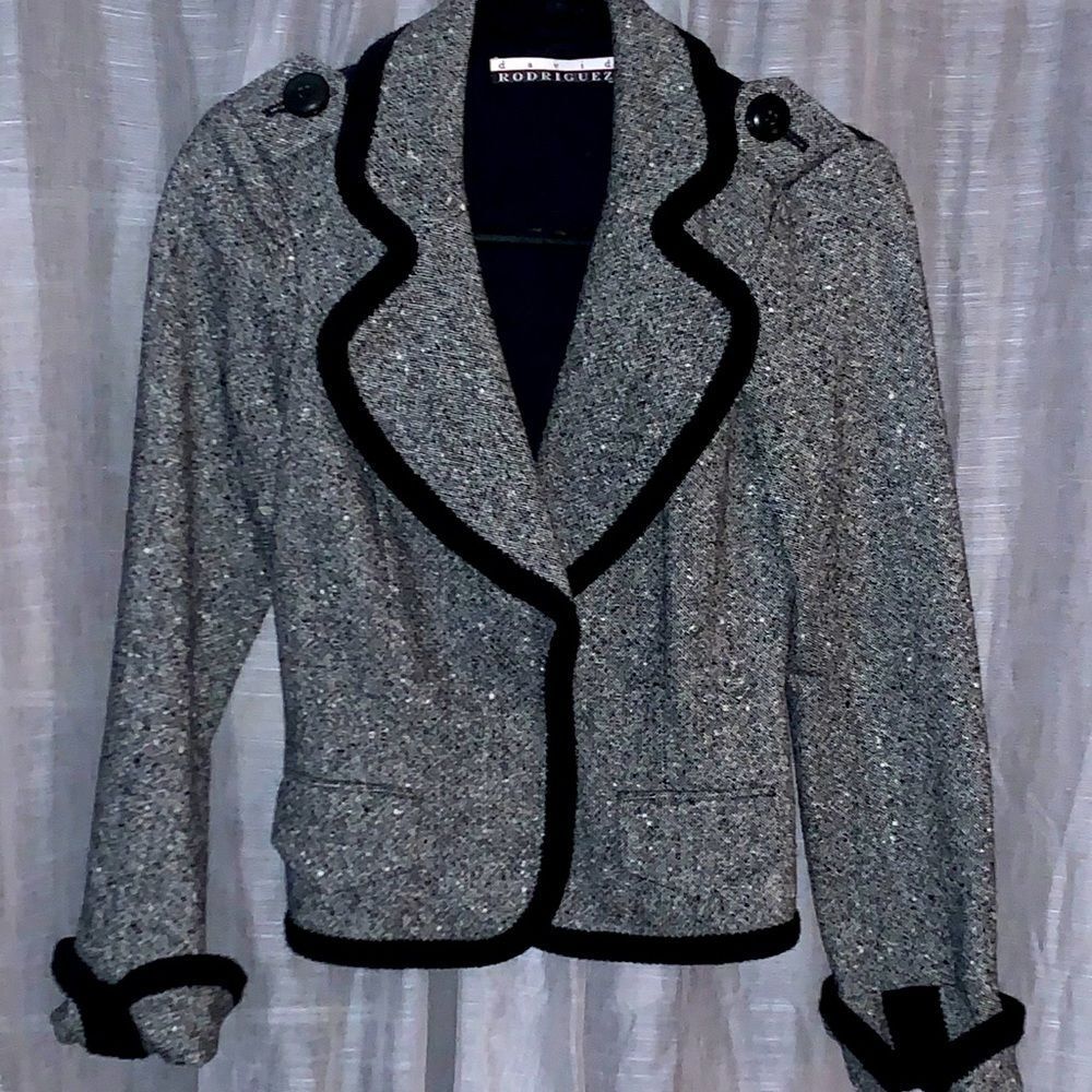 David Rodriguez Black & White Tweed Jacket
